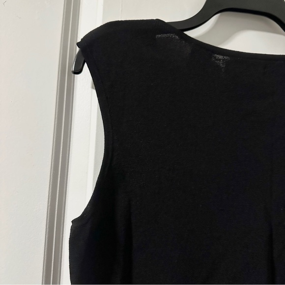 Vintage Y2K Prima Bella Black Knit Tank Top Womens Size Large Minimalist Classic - Picture 9 of 14